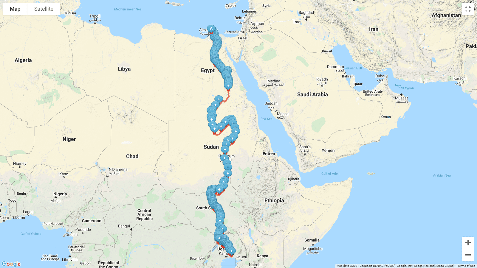 Nile River Map